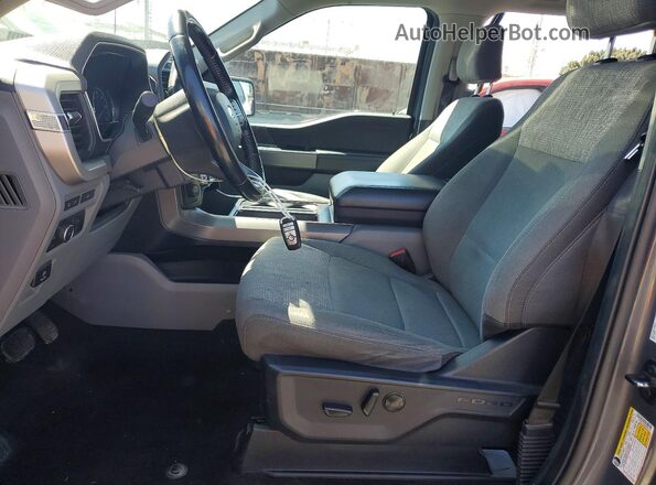 1FTFW1E58NKD65170 2022 FORD F150 Gray Dashboard view