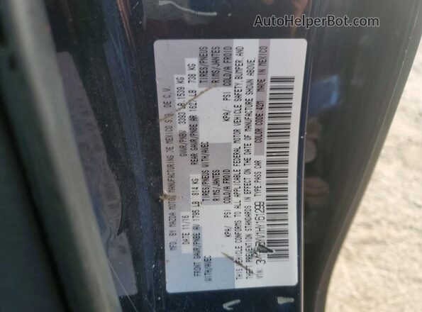 3MYDLBYV1HY161299 2017 TOYOTA YARIS Blue VIN კოდის სტიკერის ხედი