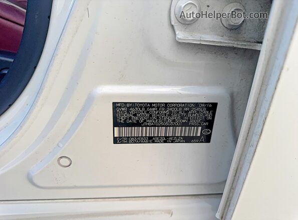 JTHBA1D25G5037001 2016 LEXUS IS White Widok wnętrza z tyłu