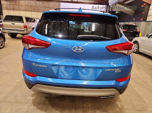 KM8J3CA20JU729232 2018 HYUNDAI TUCSON Blue Սալոնի դիմացի տեսք