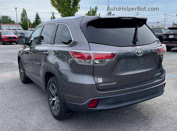 5TDJKRFH9GS284980 2016 TOYOTA HIGHLANDER Gray Front right