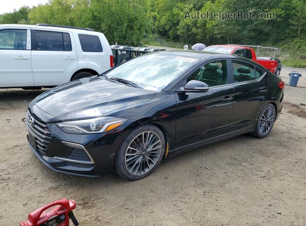 KMHD04LB3JU681475 2018 HYUNDAI ELANTRA Black Задня ліва чверть