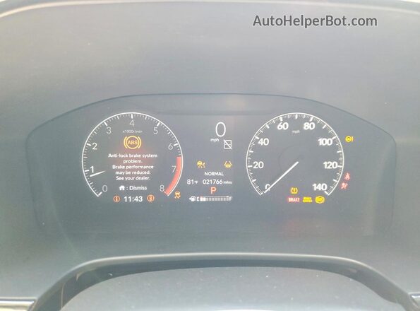 7FARS4H41PE006065 2023 HONDA CR-V Gray Vista del cuadro de instrumentos