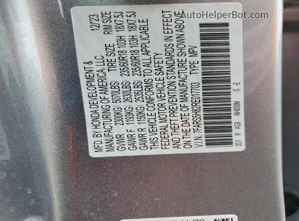 7FARS5H82RE017703 2024 HONDA CR-V Silver Engine compartment view