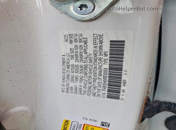 7FARS5H8XRE000924 2024 HONDA CR-V White Widok naklejki z numerem VIN