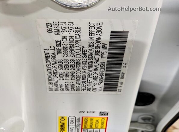 7FARS6H86RE002269 2024 HONDA CR-V White Սալոնի 360 աստիճան տեսք
