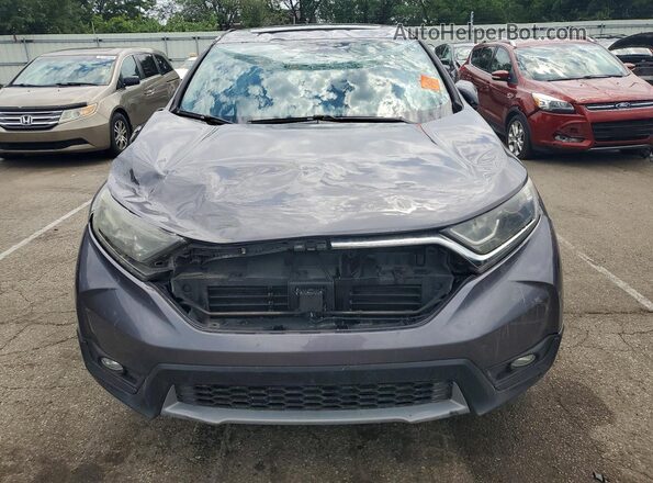7FARW2H54KE013389 2019 HONDA CR-V Gray Front view