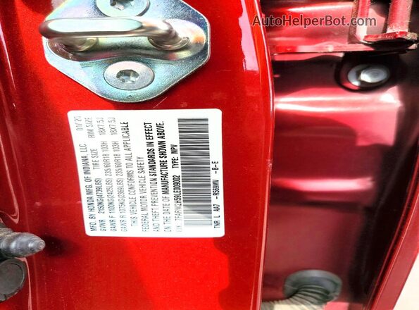 7FARW2H59LE009002 2020 HONDA CR-V Red Շարժիչի բաժամունքի տեսք
