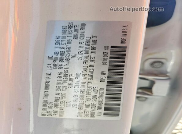 7MMVABAL3TN607704 2026 MAZDA CX-5 Белый Вид наклейки с VIN-кодом
