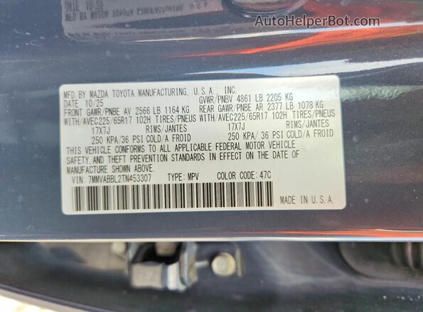 7MMVABBL2TN453307 2026 MAZDA CX-5 Gray Widok naklejki z numerem VIN