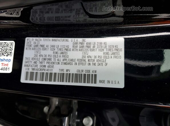 7MMVABCM9PN146181 2023 MAZDA CX-5 Black Вид наклейки з VIN-кодом