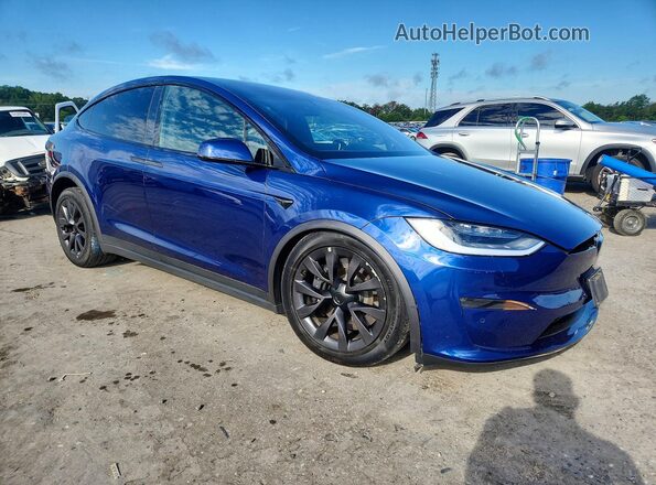 7SAXCAE58NF343862 2022 TESLA MODEL Blue Przód prawy