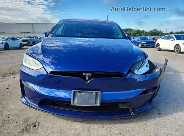 7SAXCAE58NF343862 2022 TESLA MODEL Blue Widok z przodu