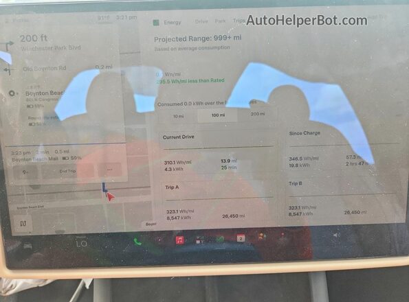 7SAXCBE67RF458537 2024 TESLA MODEL Blue Instrument cluster view