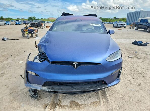 7SAXCBE67RF458537 2024 TESLA MODEL Blue Front view