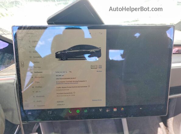 7SAXCDE58NF363837 2022 TESLA MODEL Gray Вид щитка приладів