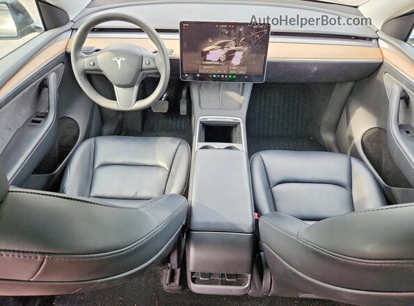 7SAYGAEE1NF536105 2022 TESLA MODEL Black წინა პანელის ხედი