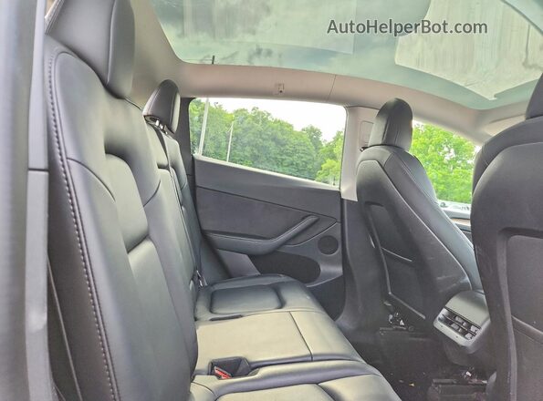 7SAYGAEE1NF536105 2022 TESLA MODEL Black უკანა სავარძლების ხედი
