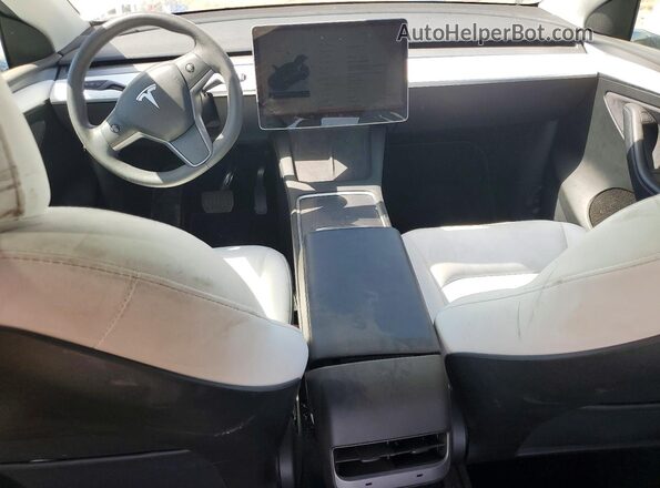 7SAYGAEE2NF570361 2022 TESLA MODEL White Widok deski rozdzielczej