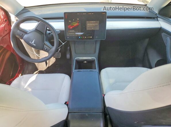 7SAYGAEE3NF546408 2022 TESLA MODEL Красный Вид панели приборов