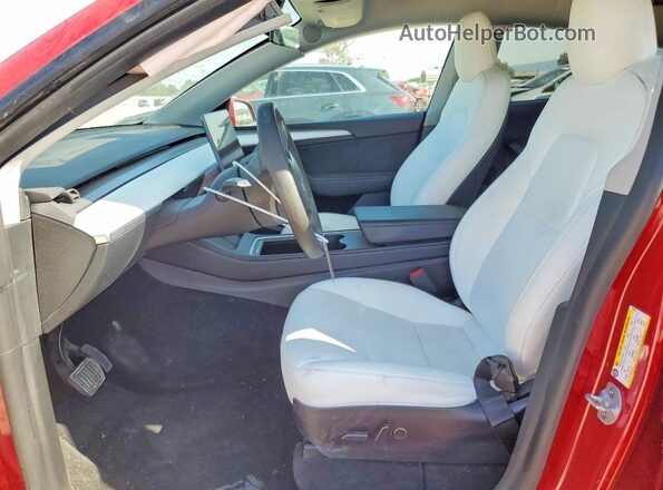 7SAYGAEE3NF546408 2022 TESLA MODEL Красный Вид салона спереди