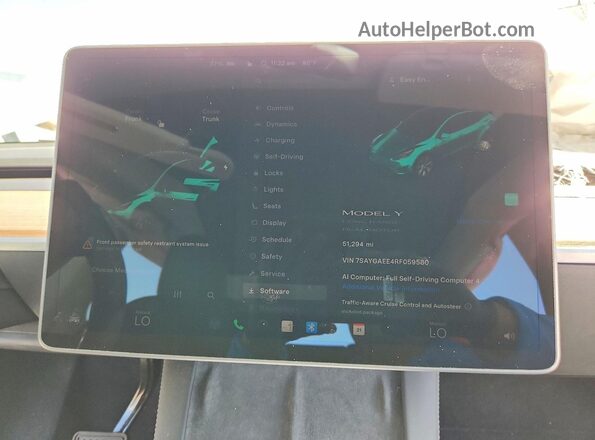 7SAYGAEE4RF059580 2024 TESLA MODEL White Widok zestawu wskaźników