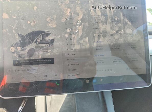 7SAYGAEE4RF131149 2024 TESLA MODEL White Vista del cuadro de instrumentos
