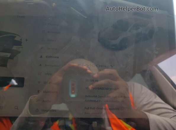 7SAYGAEE5SF296875 2025 TESLA MODEL Black Widok zestawu wskaźników