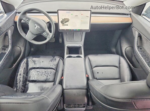 7SAYGAEE6NF364198 2022 TESLA MODEL Black Вид панелі приладів