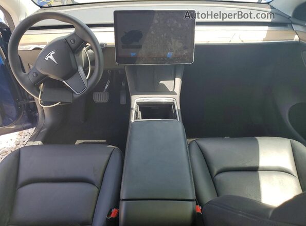 7SAYGDED2SF248906 2025 TESLA MODEL Синий Вид панели приборов
