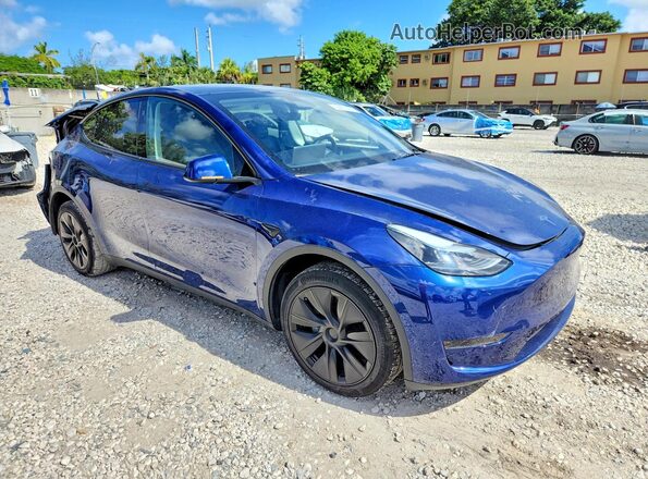 7SAYGDED2SF248906 2025 TESLA MODEL Синий Передняя правая четверть