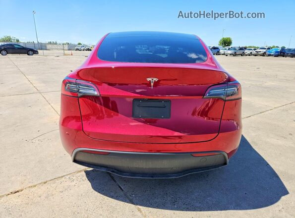 7SAYGDED3SF234979 2025 TESLA MODEL Red უკანა ხედი