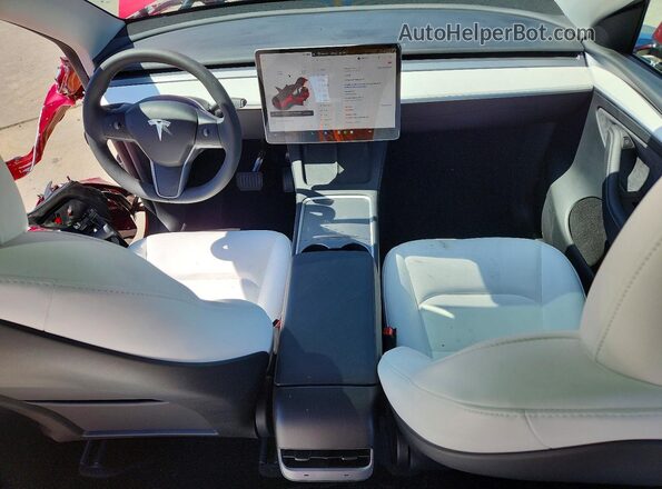 7SAYGDED3SF234979 2025 TESLA MODEL Red წინა პანელის ხედი