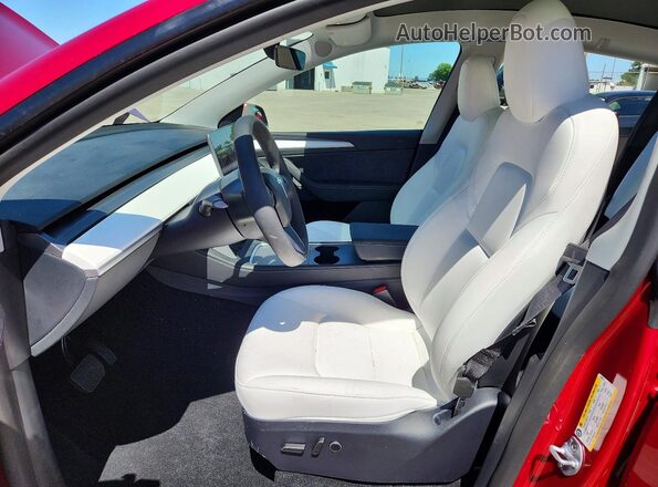 7SAYGDED3SF234979 2025 TESLA MODEL Red წინა სალონის ხედი