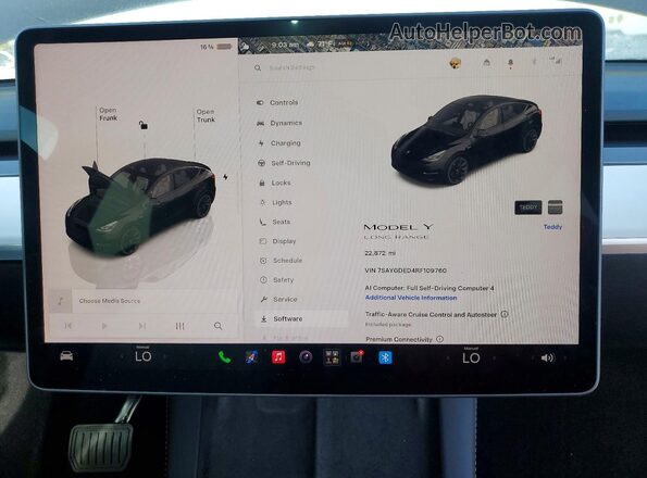 7SAYGDED4RF109760 2024 TESLA MODEL Black Vista del cuadro de instrumentos
