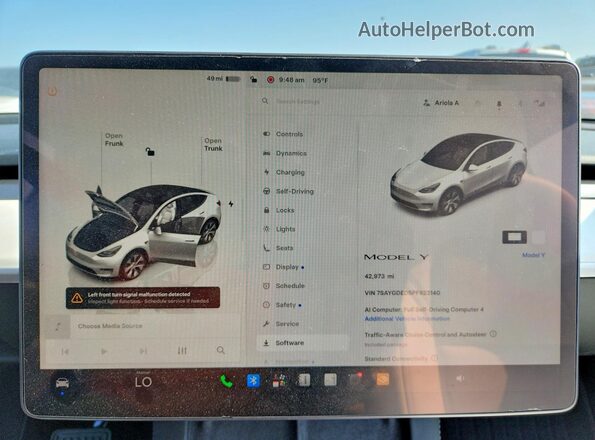 7SAYGDED5PF923140 2023 TESLA MODEL Белый Вид щитка приборов