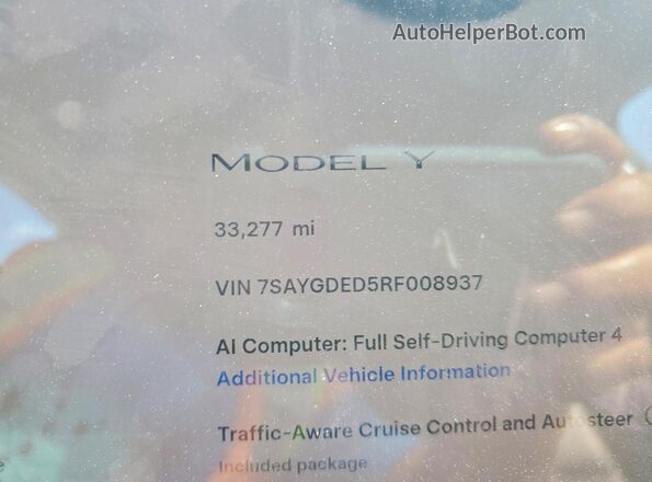 7SAYGDED5RF008937 2024 TESLA MODEL Угольный Вид щитка приборов