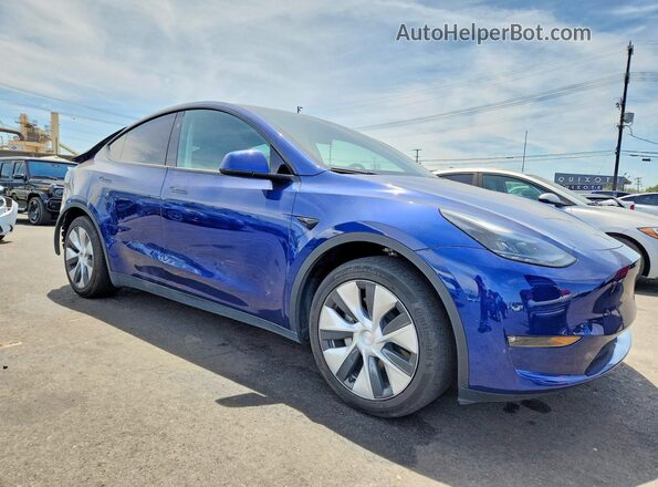 7SAYGDED7PF964885 2023 TESLA MODEL Синий Передняя правая четверть