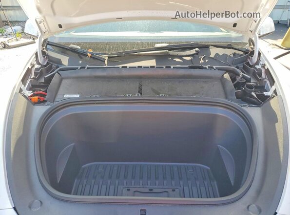 7SAYGDED9SA377402 2025 TESLA MODEL White Widok wnętrza z tyłu