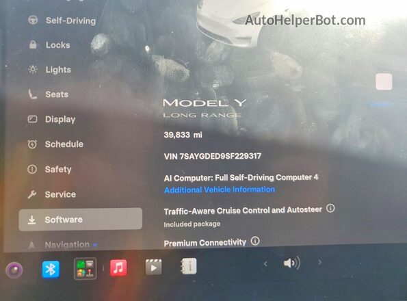 7SAYGDED9SF229317 2025 TESLA MODEL Белый Вид щитка приборов