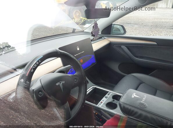 7SAYGDEE0PA183390 2023 TESLA MODEL Y Black უკანა სავარძლების ხედი