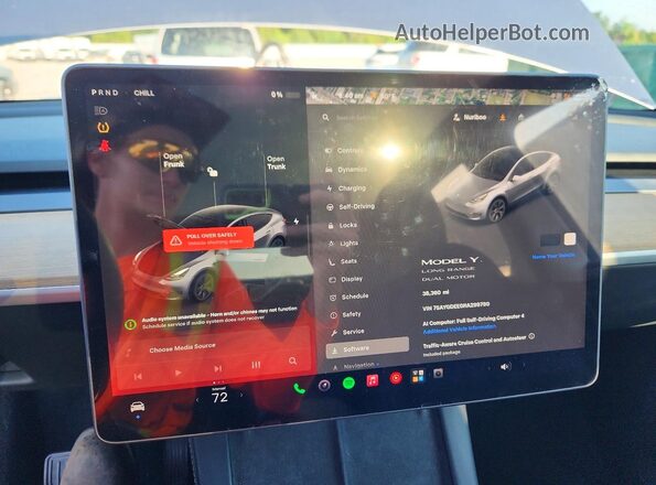 7SAYGDEE0RA299790 2024 TESLA MODEL Silver ხელსაწყოთა პანელის ხედი