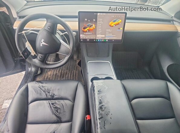 7SAYGDEE1PA051481 2023 TESLA MODEL Gray Առջևի վահանակի տեսք