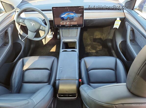 7SAYGDEE1PF835307 2023 TESLA MODEL Blue Dashboard view