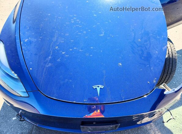 7SAYGDEE1PF835307 2023 TESLA MODEL Blue Rear interior view