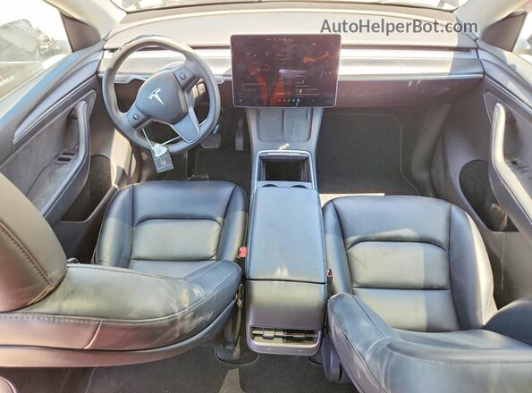 7SAYGDEE2NA019460 2022 TESLA MODEL Black Widok deski rozdzielczej