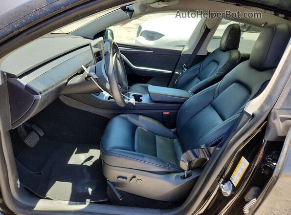 7SAYGDEE2NA019460 2022 TESLA MODEL Black Widok wnętrza z przodu