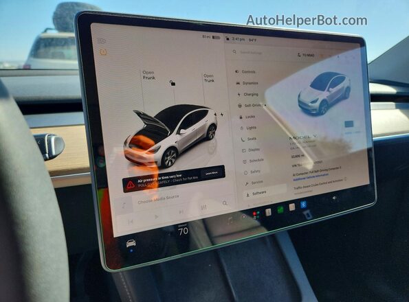7SAYGDEE2PA113521 2023 TESLA MODEL White Вид щитка приладів