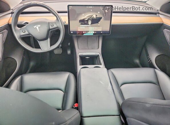 7SAYGDEE3NA015482 2022 TESLA MODEL Черный Вид панели приборов