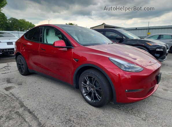 7SAYGDEE3SF257106 2025 TESLA MODEL Красный Передняя правая четверть